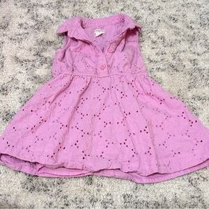 Crewcuts Pink Eyelet Casual Dress